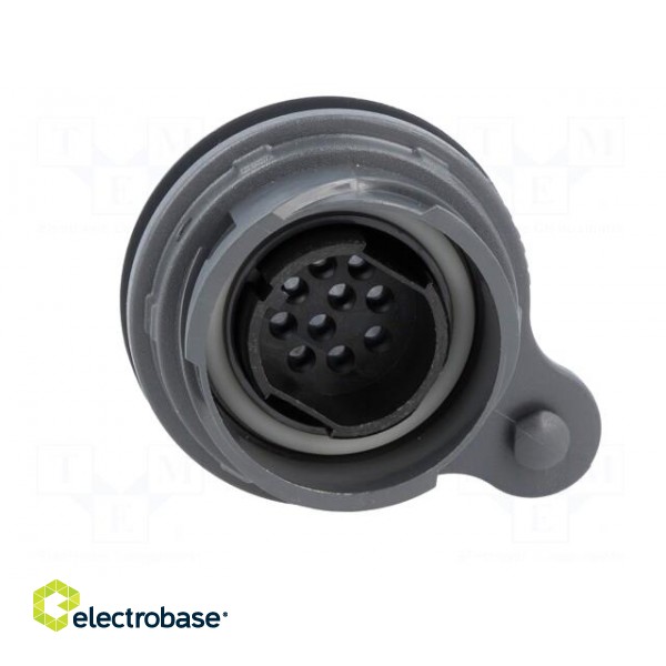 Connector: circular | socket | male | PIN: 10 | w/o contacts | UL94V-0 image 9