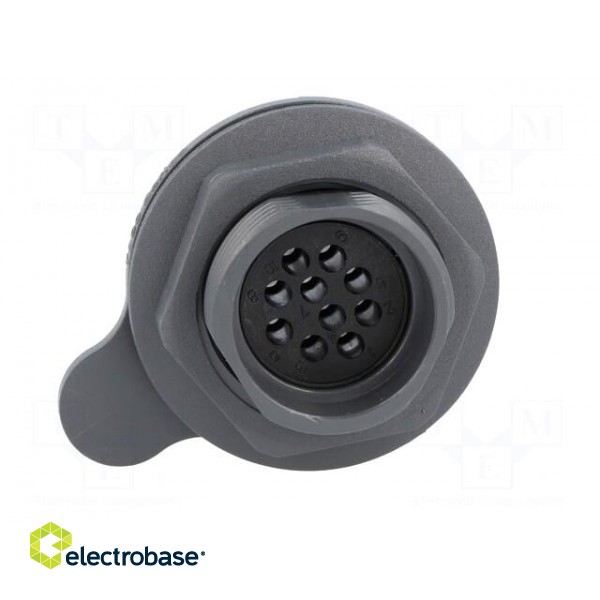 Connector: circular | socket | male | PIN: 10 | w/o contacts | UL94V-0 image 5