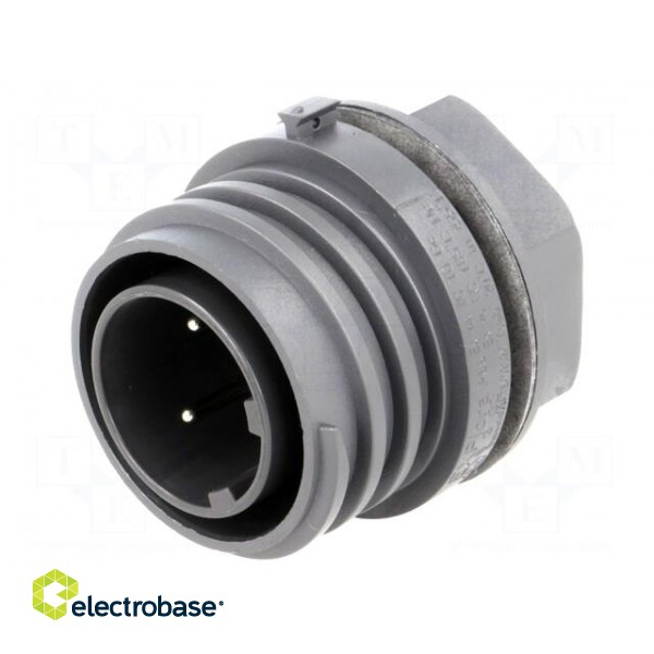 Connector: circular | socket | male | PIN: 3 | EXPlora | Contacts: brass image 1