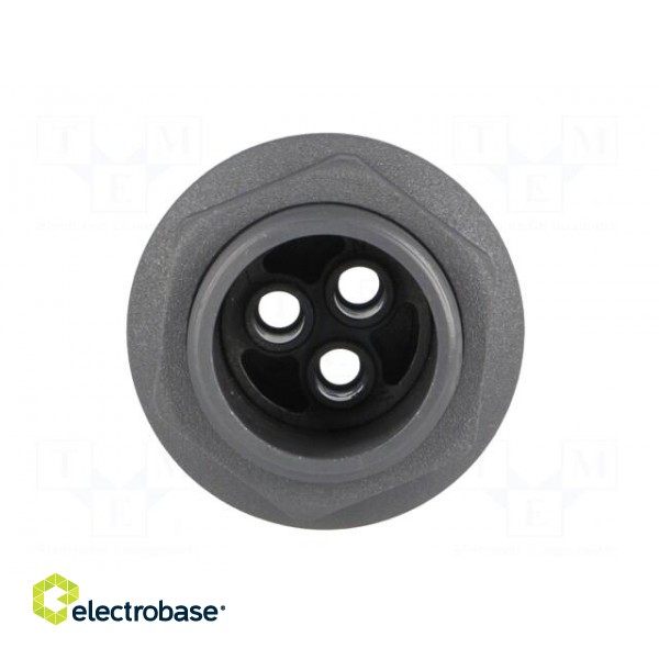 Connector: circular | socket | male | PIN: 3 | w/o contacts | UL94V-0 image 5