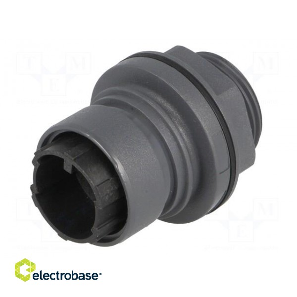 Connector: circular | socket | male | PIN: 3 | w/o contacts | UL94V-0 image 2