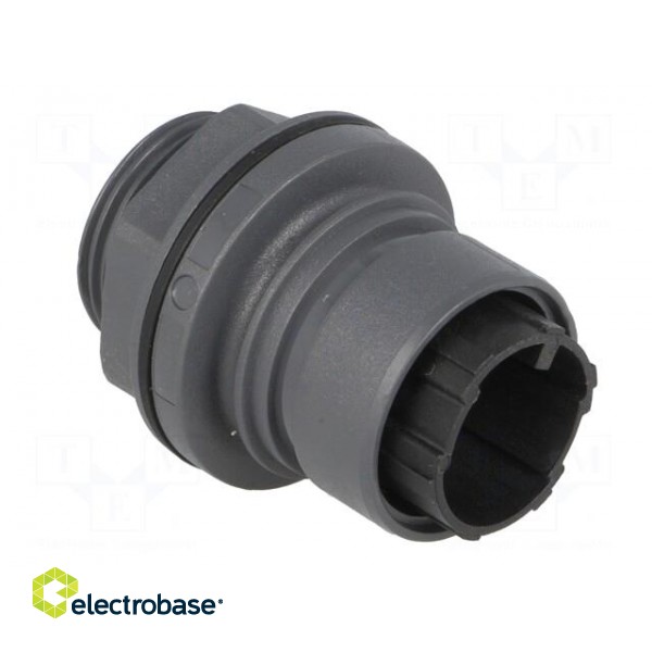 Connector: circular | socket | male | PIN: 3 | w/o contacts | UL94V-0 image 8