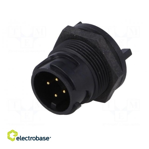 Connector: circular | socket | male | PIN: 4 | Buccaneer 4000 | THT | 5A image 2