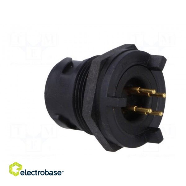 Connector: circular | socket | male | PIN: 4 | Buccaneer 4000 | THT | 5A image 4