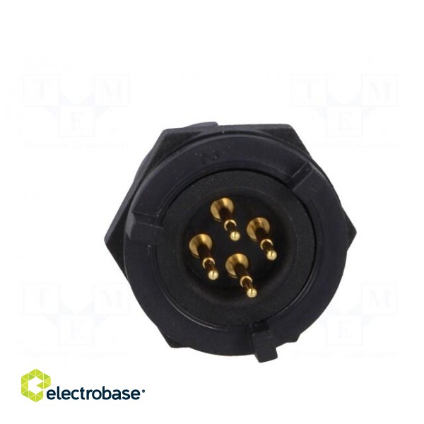 Connector: circular | socket | male | PIN: 4 | Buccaneer 4000 | THT | 5A image 5