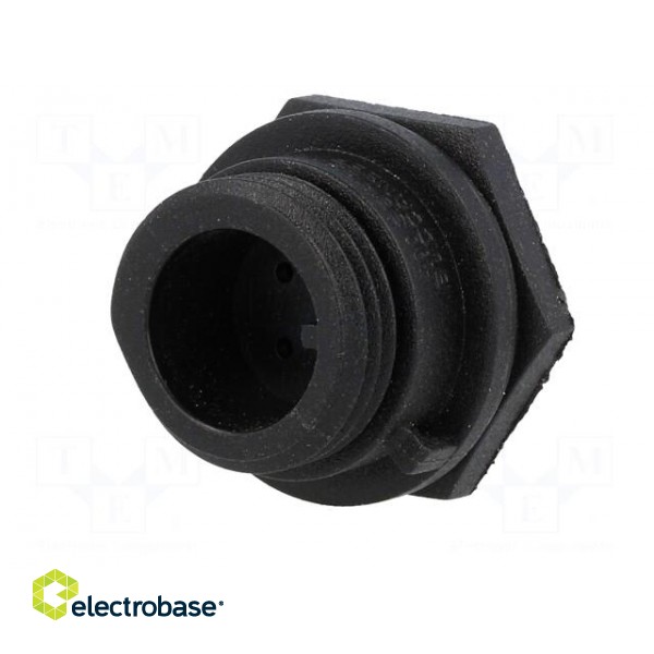 Connector: circular | socket | male | PIN: 4 | w/o contacts | IP68 | 125V image 2