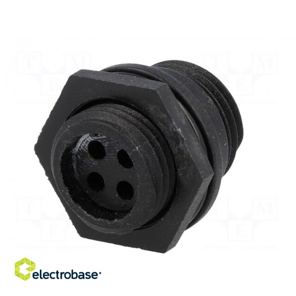 Connector: circular | socket | male | PIN: 4 | w/o contacts | IP68 | 125V image 6