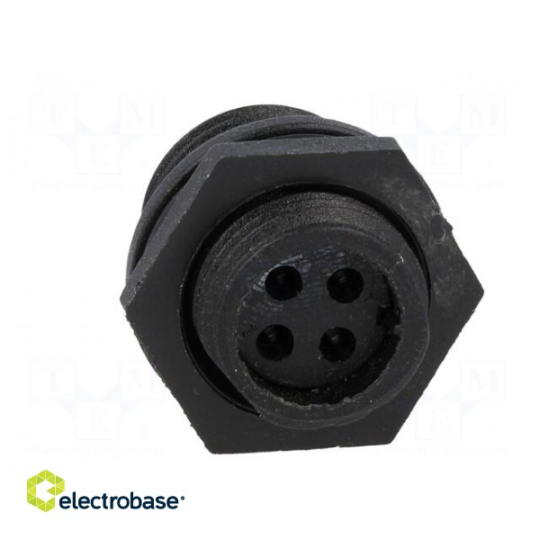 Connector: circular | socket | male | PIN: 4 | w/o contacts | IP68 | 125V image 5