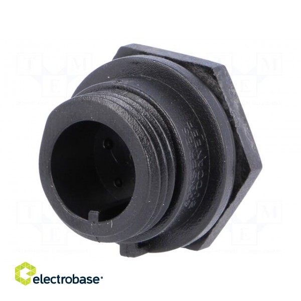 Connector: circular | socket | male | PIN: 6 | w/o contacts | IP68 | 125V image 1