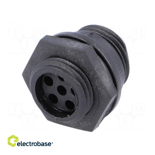 Connector: circular | socket | male | PIN: 6 | w/o contacts | IP68 | 125V image 6