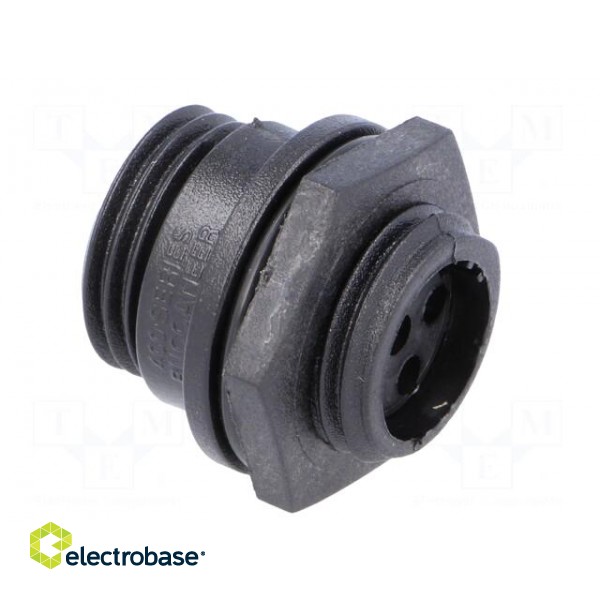 Connector: circular | socket | male | PIN: 6 | w/o contacts | IP68 | 125V image 4