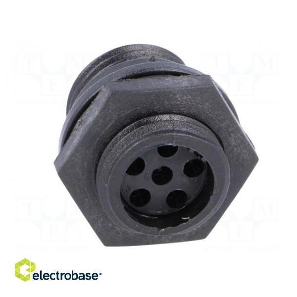 Connector: circular | socket | male | PIN: 6 | w/o contacts | IP68 | 125V image 5