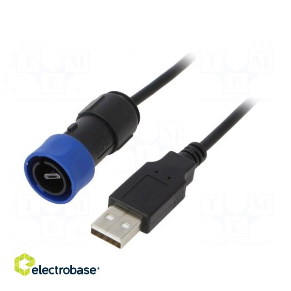 Transition: adapter cable | bayonet | USB Buccaneer | IP68 | 2m