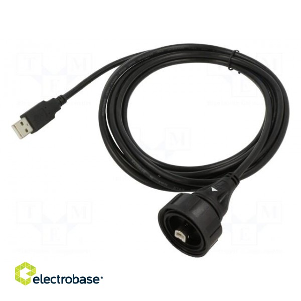 Cable | USB Buccaneer | USB A plug,USB B plug | 3m | IP68