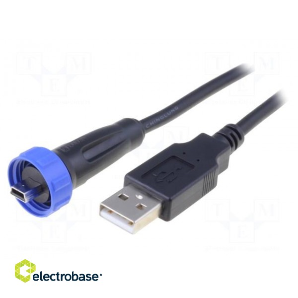 Cable | USB Buccaneer | USB A plug,USB B mini plug | 2m | IP68