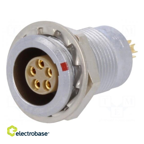 Connector: circular | Series: 0B | socket | female | soldering | PIN: 5 image 1
