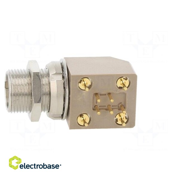 Connector: circular | 0B | socket | female | PIN: 5 | THT | 6.5A | IP50 paveikslėlis 3