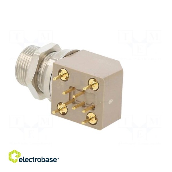 Connector: circular | 0B | socket | female | PIN: 5 | THT | 6.5A | IP50 paveikslėlis 4