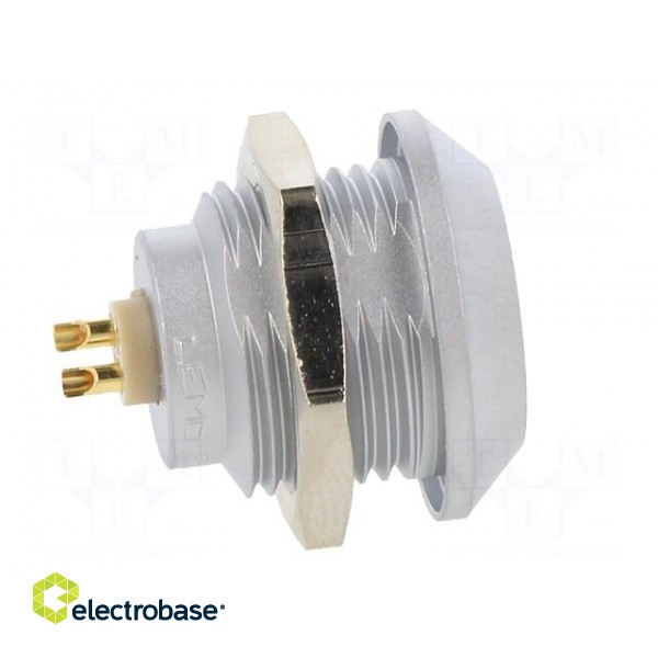 Connector: circular | 0E | socket | female | PIN: 2 | soldering | 10A | IP68 image 7
