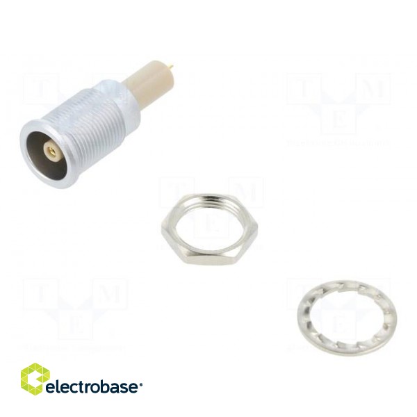 Connector: circular | 0S | socket | female | PIN: 1 | soldering | 4A | IP50 image 1