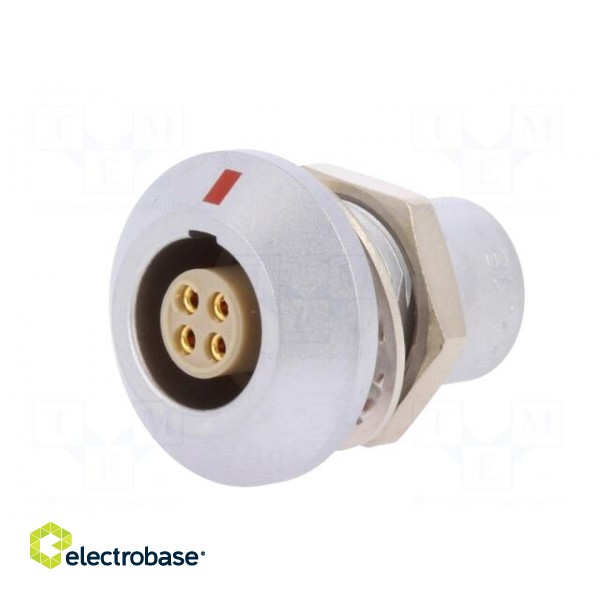 Connector: circular | Series: 1B | socket | female | soldering | PIN: 4 фото 2