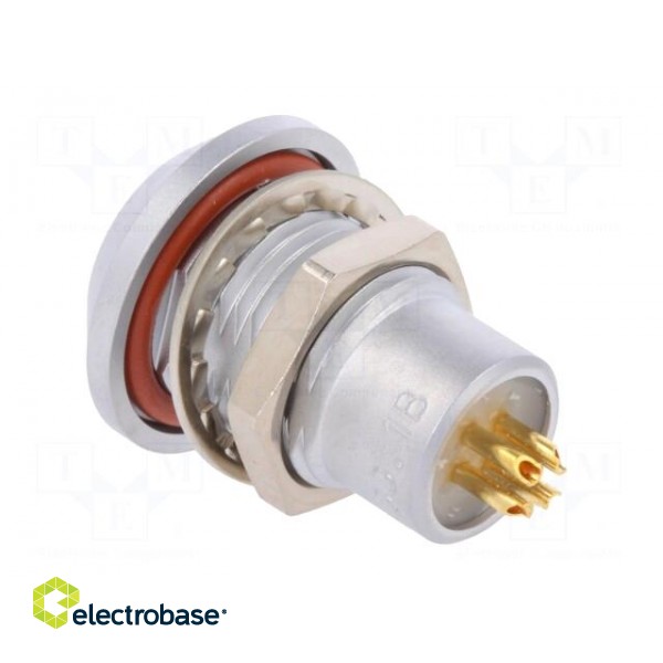 Connector: circular | Series: 1B | socket | female | soldering | PIN: 4 image 4
