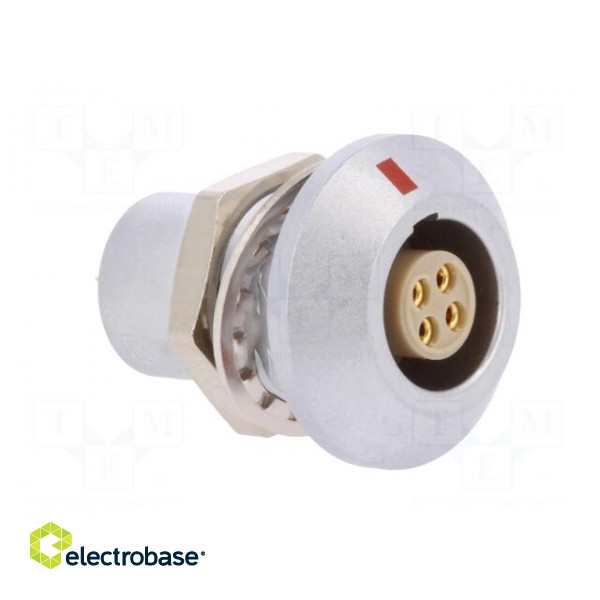 Connector: circular | Series: 1B | socket | female | soldering | PIN: 4 image 8