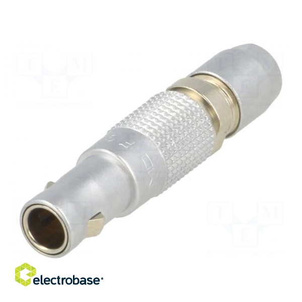 Connector: circular | 00 | plug | male | PIN: 4 | soldering | for cable | 2A image 1