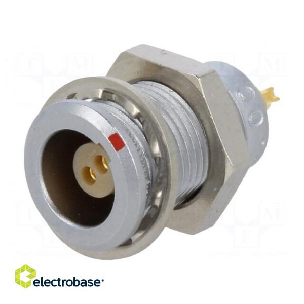 Connector: circular | Series: 00 | socket | female | soldering | PIN: 2 image 1