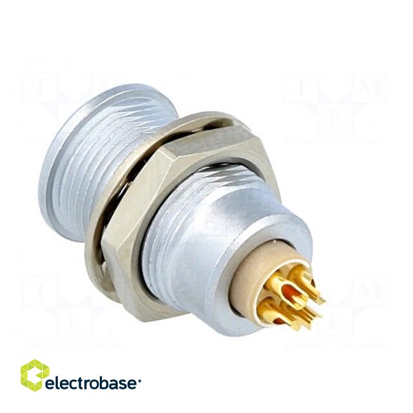 Connector: circular | Series: 0B | socket | female | soldering | PIN: 4 image 4