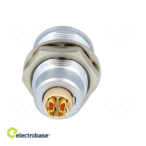 Connector: circular | 0B | socket | female | PIN: 4 | soldering | 7A | IP50 image 5