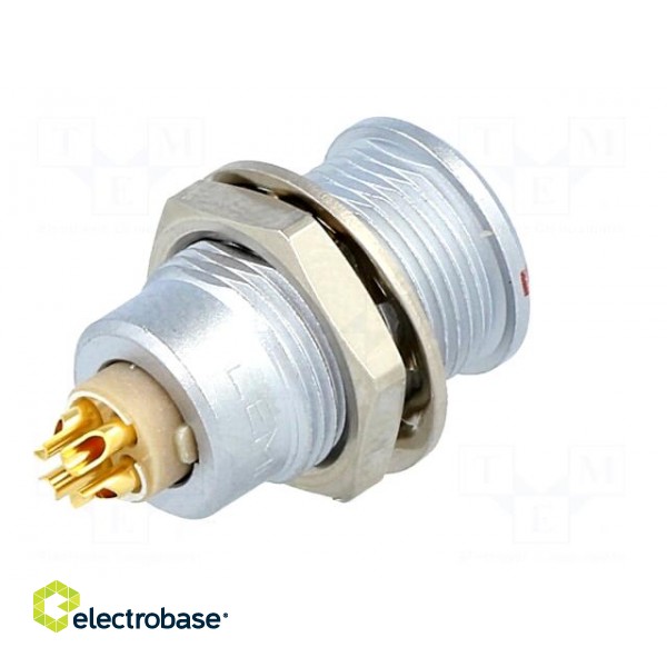 Connector: circular | 0B | socket | female | PIN: 4 | soldering | 7A | IP50 image 6