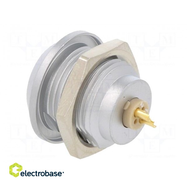 Connector: circular | 0E | socket | female | PIN: 2 | soldering | 10A | IP68 image 4