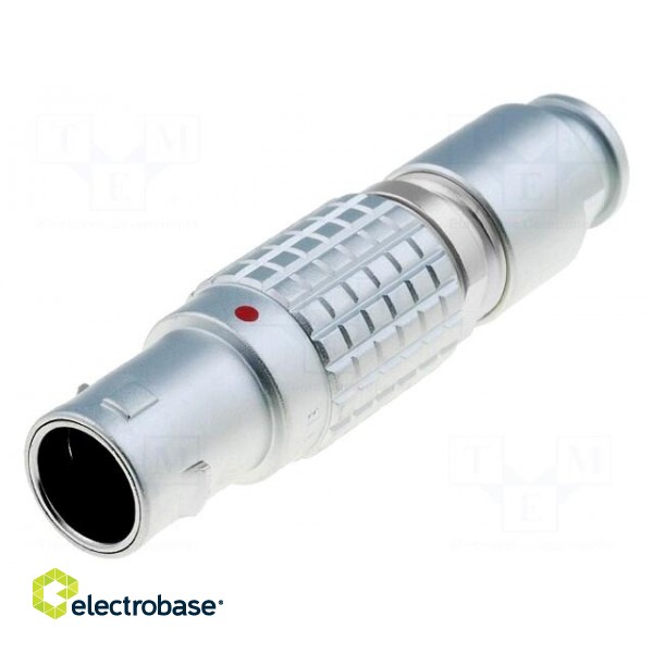 Connector: circular | 1B | plug | male | PIN: 8 | soldering | for cable | 5A