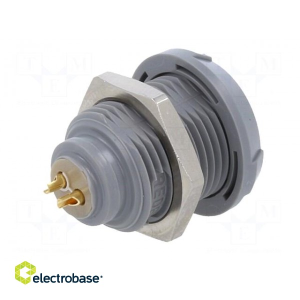 Connector: circular | 1P | plug | female | PIN: 2 | soldering | 10A | IP50 image 6