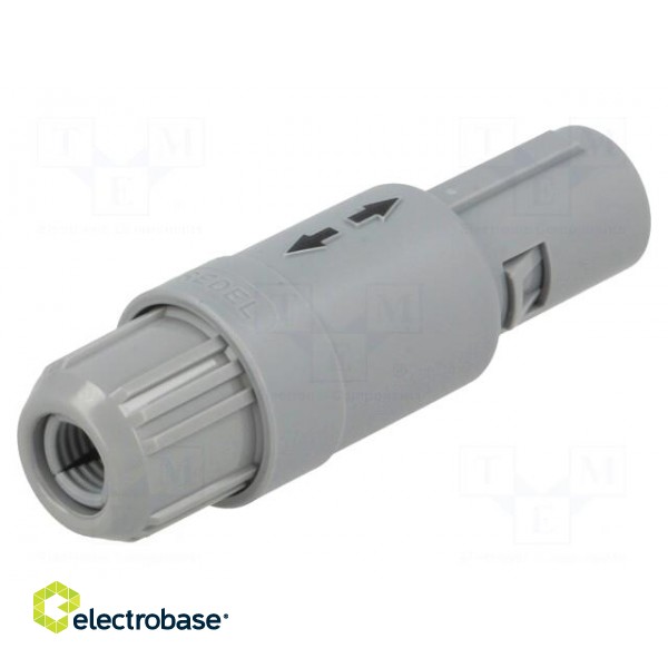 Connector: circular | 1P | plug | male | PIN: 2 | soldering | for cable image 1