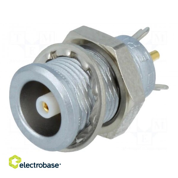 Connector: coaxial | 00 | socket | female | soldering | 4A | straight image 1