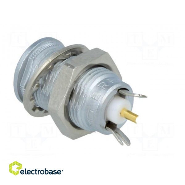 Connector: coaxial | 00 | socket | female | soldering | 4A | straight image 4