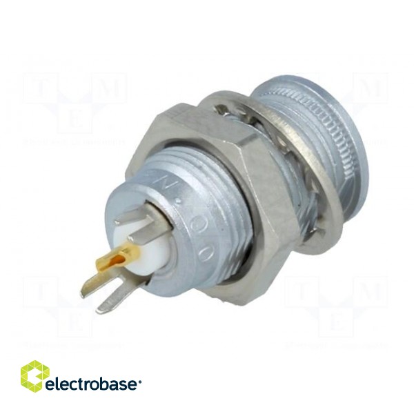 Connector: coaxial | 00 | socket | female | soldering | 4A | straight image 6