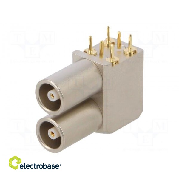 Connector: coaxial | 00 | socket | female | THT | on PCBs | 4A | angled 90° фото 1