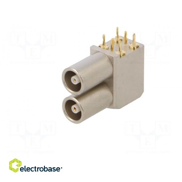 Connector: coaxial | 00 | socket | female | THT | on PCBs | 4A | angled 90° фото 2
