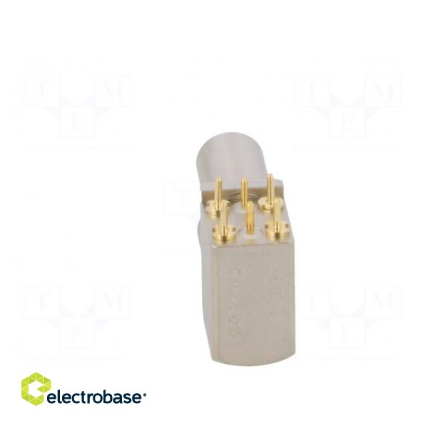 Connector: coaxial | 00 | socket | female | THT | on PCBs | 4A | angled 90° фото 5