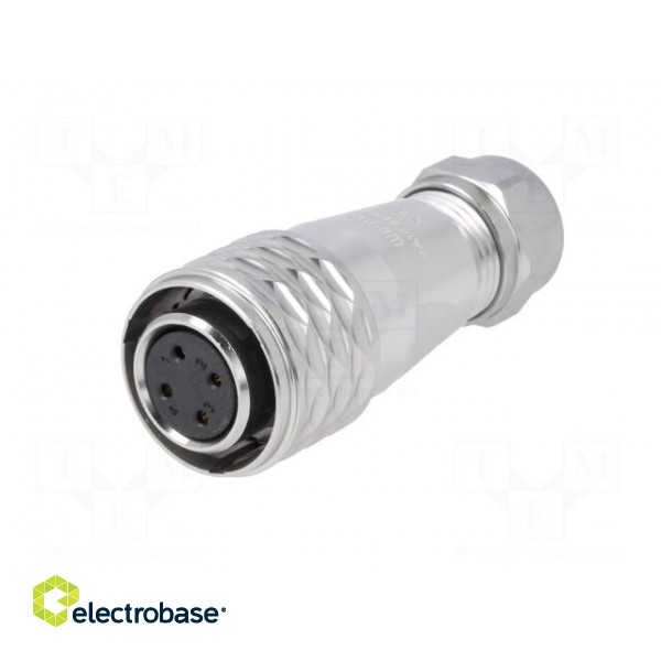 Plug | SA16 | female | PIN: 4 | IP67 | 5÷8mm | 5A | soldering | for cable paveikslėlis 2
