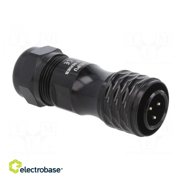 Plug | SA16 | male | PIN: 3 | IP67 | 8÷12mm | 10A | soldering | for cable paveikslėlis 8