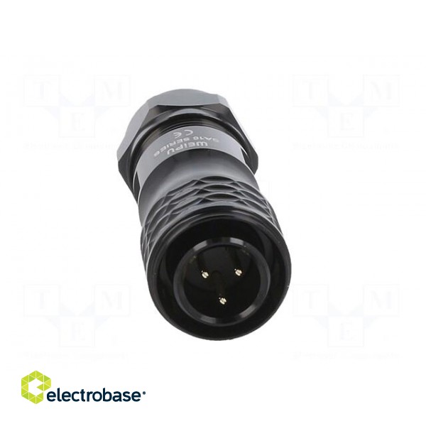 Plug | SA16 | male | PIN: 3 | IP67 | 8÷12mm | 10A | soldering | for cable paveikslėlis 9