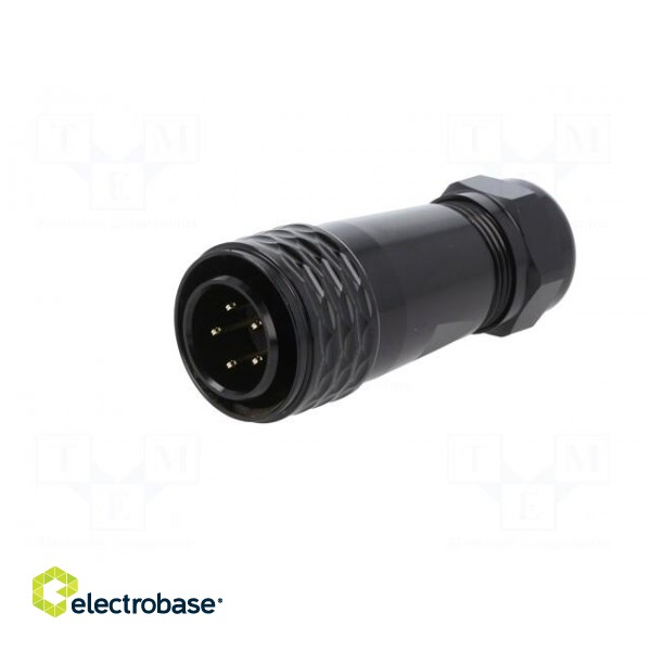 Plug | SA20 | male | PIN: 5 | IP67 | 8÷12mm | 10A | soldering | for cable paveikslėlis 2