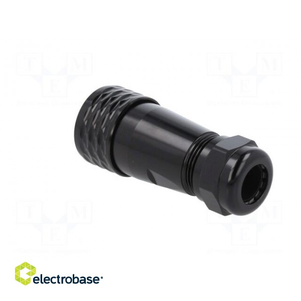 Plug | SA20 | male | PIN: 5 | IP67 | 8÷12mm | 10A | soldering | for cable paveikslėlis 4