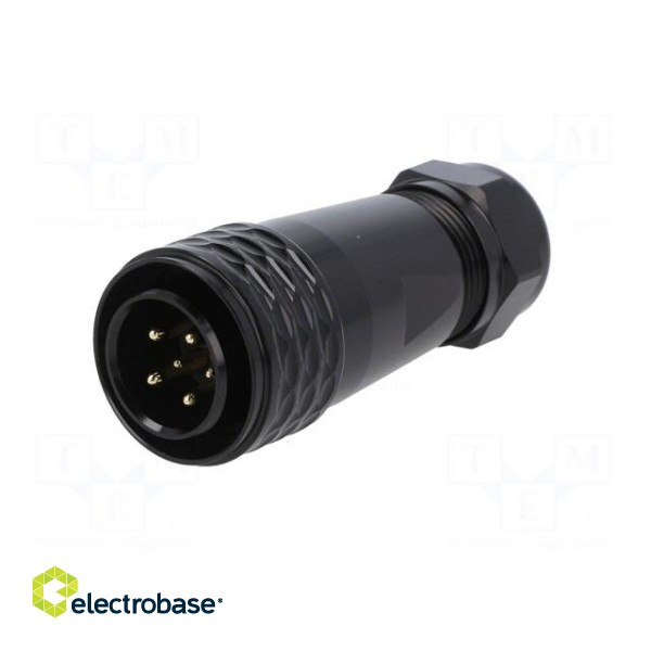 Plug | SA20 | male | PIN: 6(4+2) | IP67 | 8÷12mm | soldering | for cable paveikslėlis 2