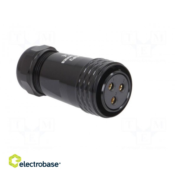 Plug | SA28 | female | PIN: 3 | IP67 | 13÷16mm | 50A | soldering | for cable paveikslėlis 8
