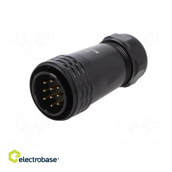 Plug | SA28 | male | PIN: 10 | IP67 | 13÷16mm | 10A | soldering | for cable paveikslėlis 2